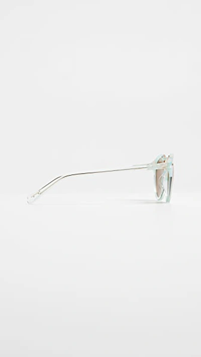 Shop Krewe St Louis Sunglasses In Seaglass/rose Gold
