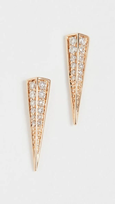 Shop Sydney Evan 14k Gold And Diamond Spike Studs In Yellow/gold