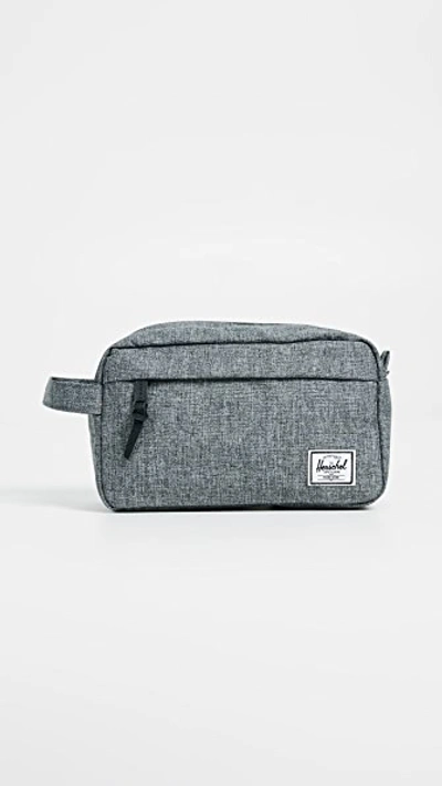 Shop Herschel Supply Co Chapter Travel Kit In Raven Crosshatch