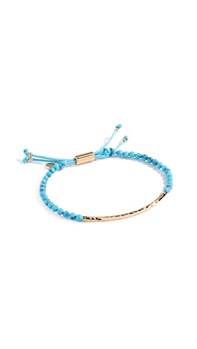 Shop Gorjana Power Bracelet For Healing In Turquoise/gold