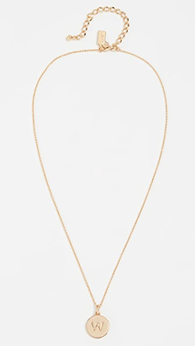 Shop Kate Spade Letter Pendant Necklace In W