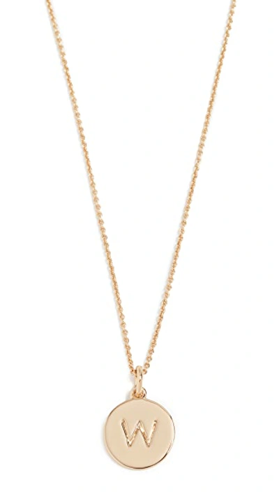 Shop Kate Spade Letter Pendant Necklace In W