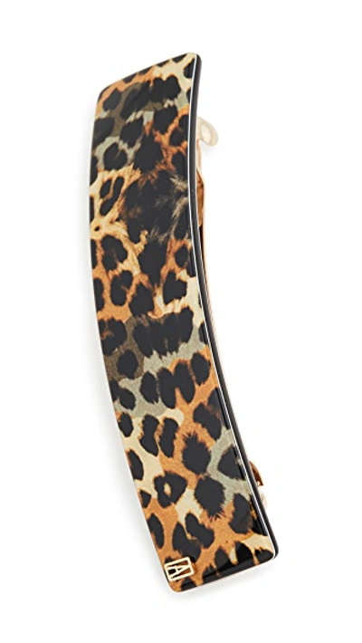 Shop Alexandre De Paris Leopard Barrette