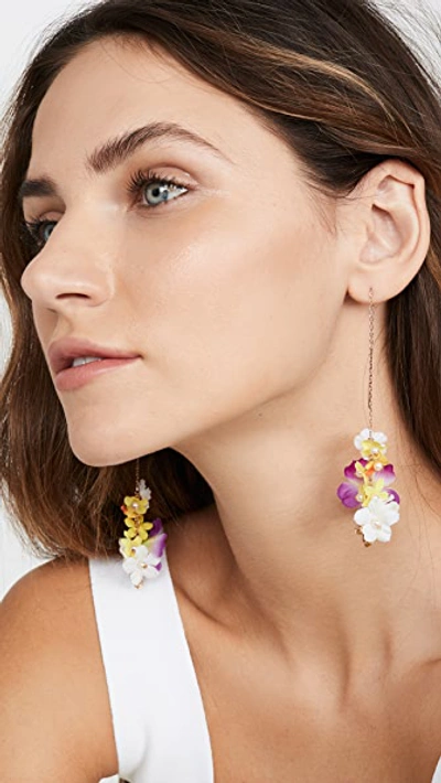 Shop Anton Heunis Flower Motif Earrings In Spring Colors