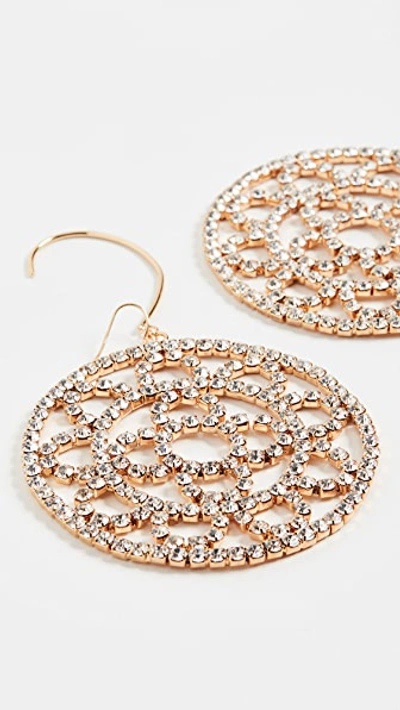 Shop Area Crystal Cupchain Crochet Earrings In Gold/clear Crystal