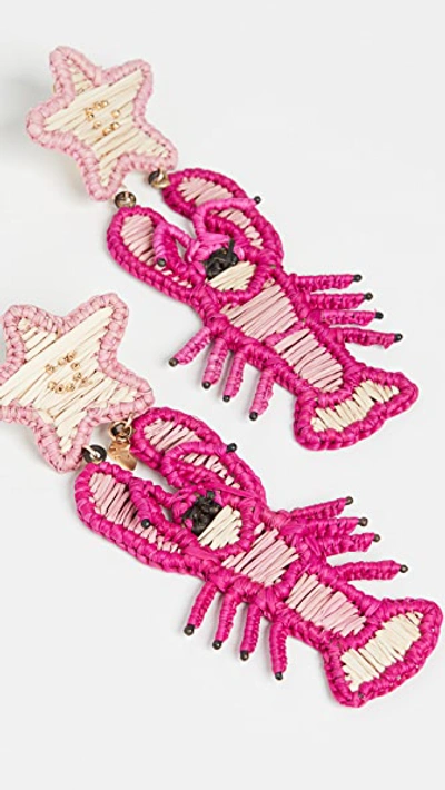 Shop Mercedes Salazar Lobster Earrings In Pink
