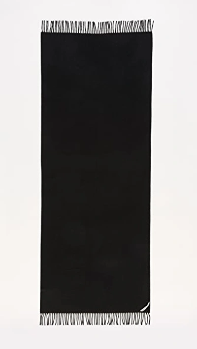 Shop Acne Studios Canada Cashmere Narrow Scarf In Black