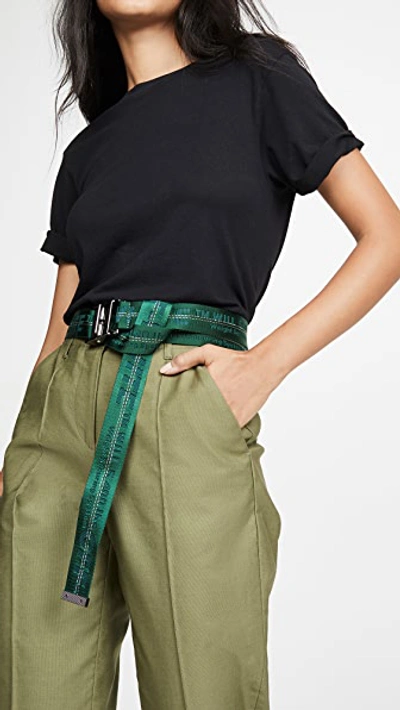 Shop Off-white Classic Industrial Belt In Dark Green