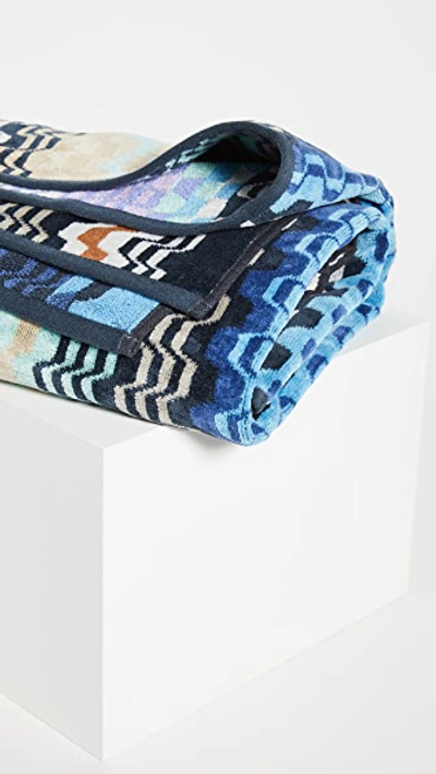 Shop Missoni Lara Bath Towel In Multi Blue