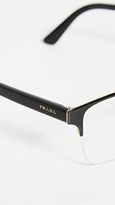 Shop Prada Rimless Glasses In Black