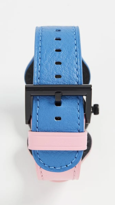 Shop The Marc Jacobs The Cuff Watch 36mm In Pink/blue