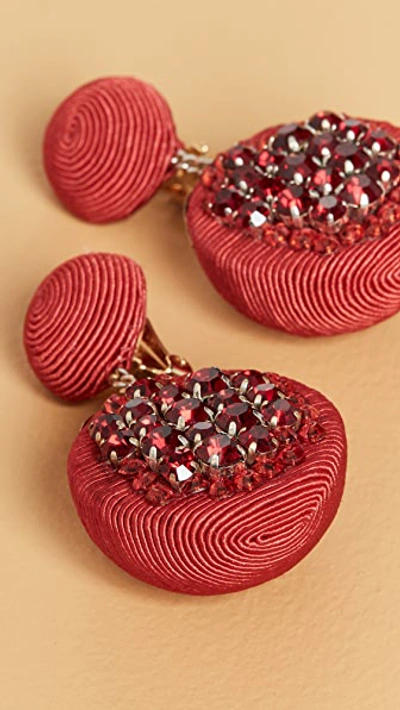 Shop Rebecca De Ravenel Pomegranate Earrings In Red