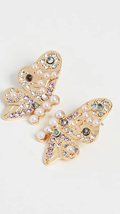 Shop Baublebar Lady Button Stud Earrings In Multi/gold