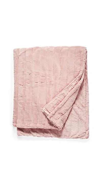 Shop Shopbop Home Shopbop @home Posh Throw Blanket In Mauve