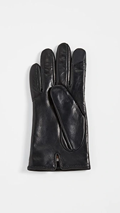 Shop Tory Burch Fleming Gloves In Black