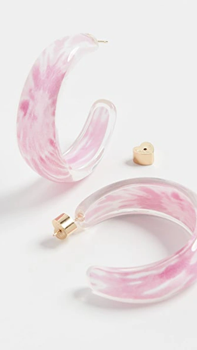 Shop Alison Lou Tie Dye Jelly Hoops In Pink Tie Dye
