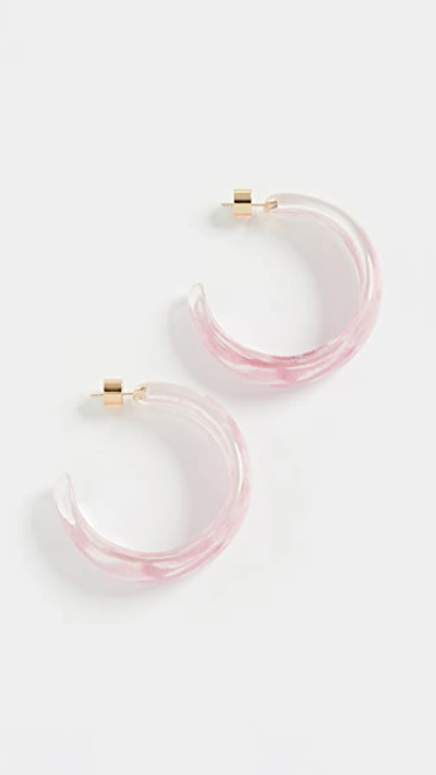 Shop Alison Lou Tie Dye Jelly Hoops In Pink Tie Dye