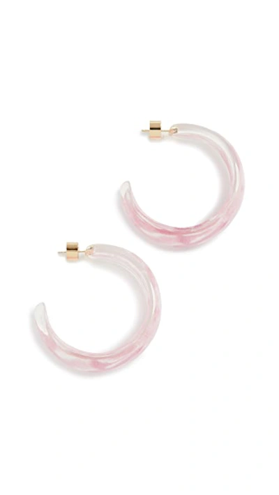 Shop Alison Lou Tie Dye Jelly Hoops In Pink Tie Dye