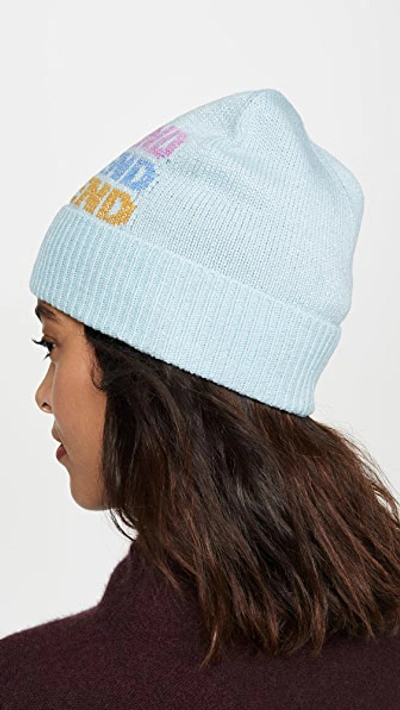 Shop Kate Spade Weekend Beanie Hat In Sea Glass