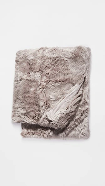 Shop Shopbop Home Shopbop @home Apres Mink Throw Blanket In Grey