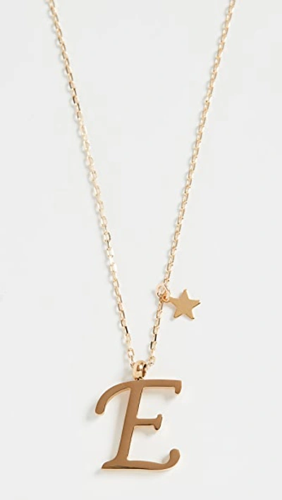 Shop Shashi Letter Pendant With Star Charm In E