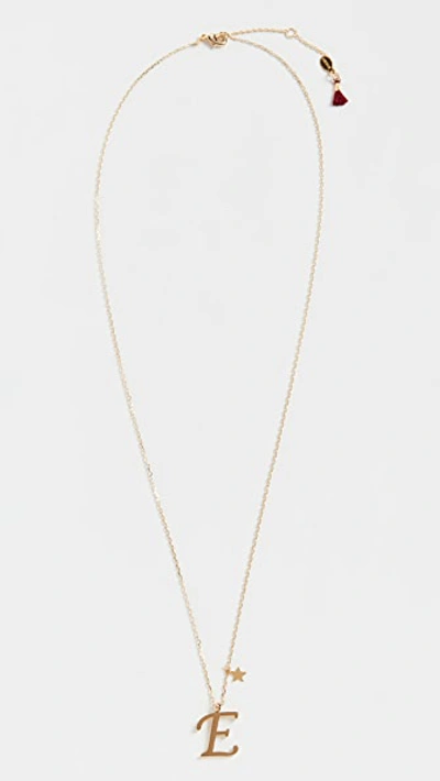 Shop Shashi Letter Pendant With Star Charm In E