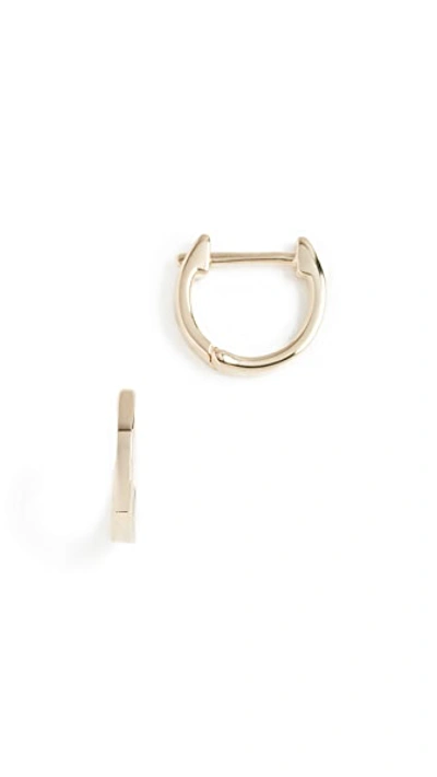Shop Ef Collection 14k Gold Mini Huggie Earrings In Yellow Gold