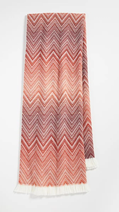 Shop Missoni Timmy Throw Blanket In Coral