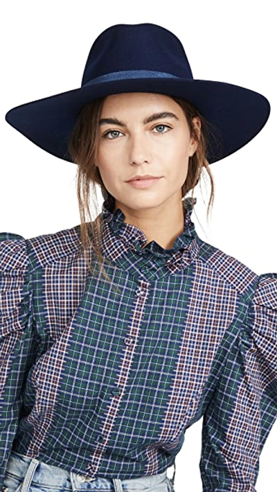 Shop Rag & Bone Kacy Fedora In Navy