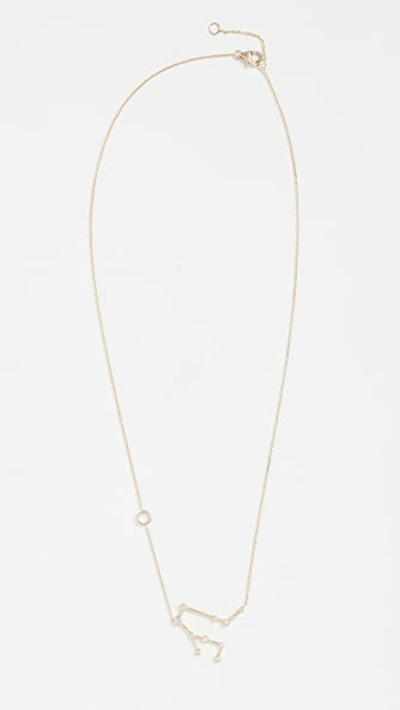 Shop Lulu Frost 14k Gold Gemini Necklace With White Diamonds