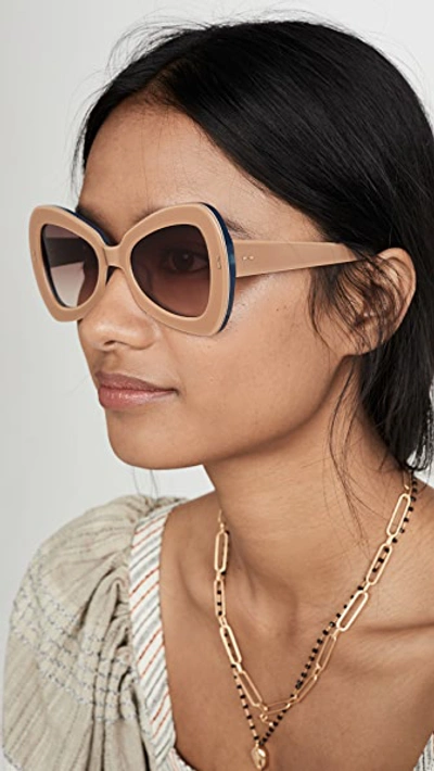 Shop Zimmermann Aurora Sunglasses In Tan Light Brown