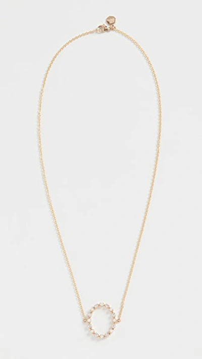 Shop Marlo Laz 14k Full Circle Necklace In Yellow Gold/diamond/pearl