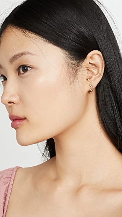 Shop Baublebar Helix Lobe Wrap Stud Earrings In Clear/gold