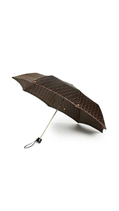 Pre-owned Fendi Brown Nylon Umbrella