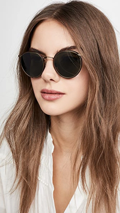 Shop Oliver Peoples Casson Sunglasses In Antique Gold/dark