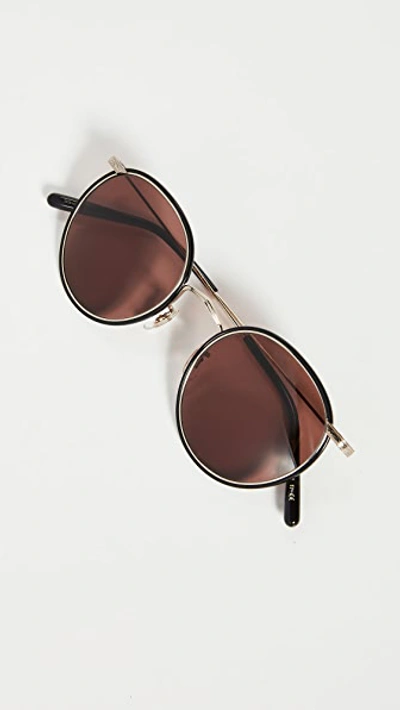 Shop Oliver Peoples Casson Sunglasses In Soft Gold/black