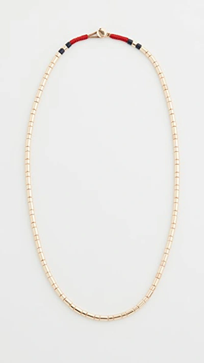 Shop Roxanne Assoulin Long Peacoat U-tube Necklace In Gold