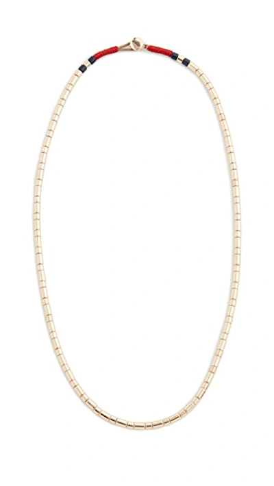 Shop Roxanne Assoulin Long Peacoat U-tube Necklace In Gold