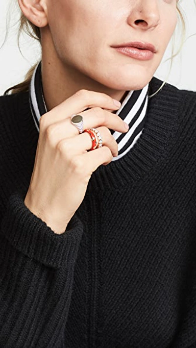 Shop Alison Lou 14k Amour Band Ring In Tomato