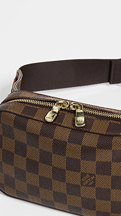 Pre-owned Louis Vuitton Lv Damier Ebene Geronimos Waist Bag In Brown