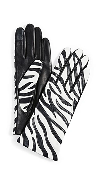 Shop Agnelle Yara Gloves In Black/white