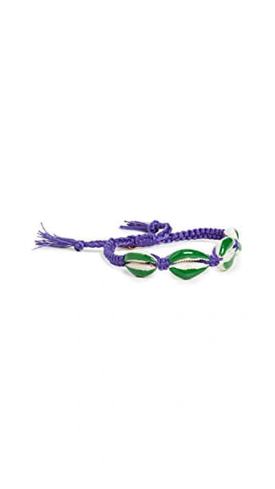 Shop Venessa Arizaga Purple And Green Fantasea Bracelet In Purple/green