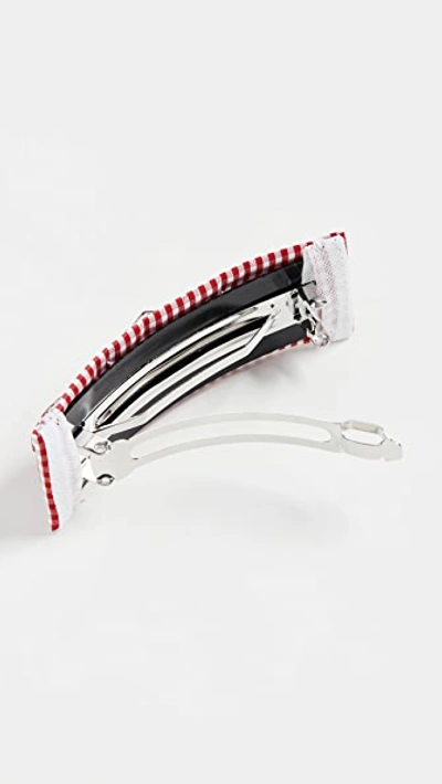 Shop Benoit Missolin Lucia Barrette In Red Gingham