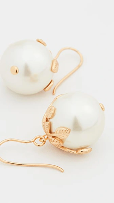 Shop Aurelie Bidermann Albizia Earrings In Gold/pearl