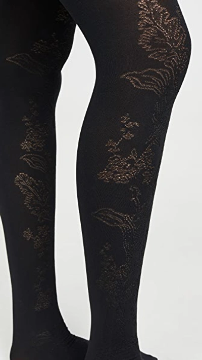 Shop Wolford Jungle Night Tights In Black