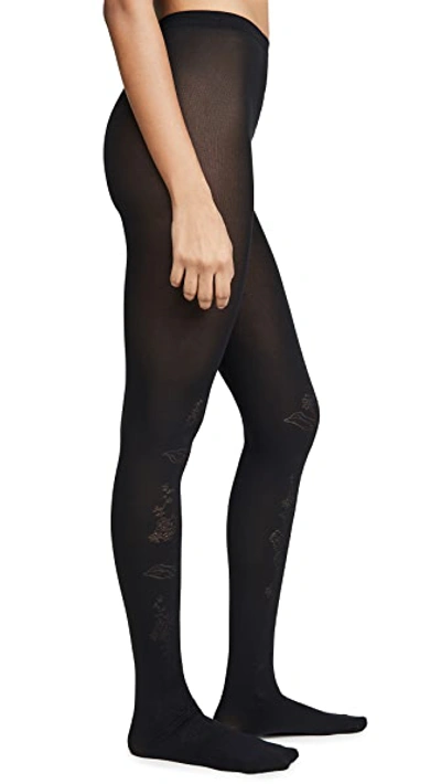 Shop Wolford Jungle Night Tights In Black