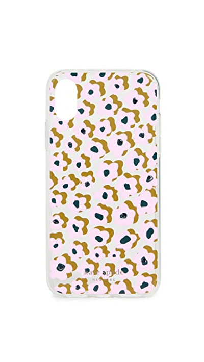 Shop Kate Spade Jeweled Flair Flora Iphone Case In Orchid Multi