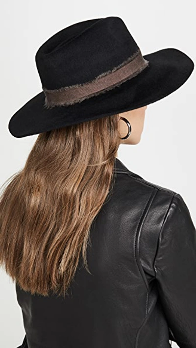 Shop Brixton Elle Fedora In Black/brown