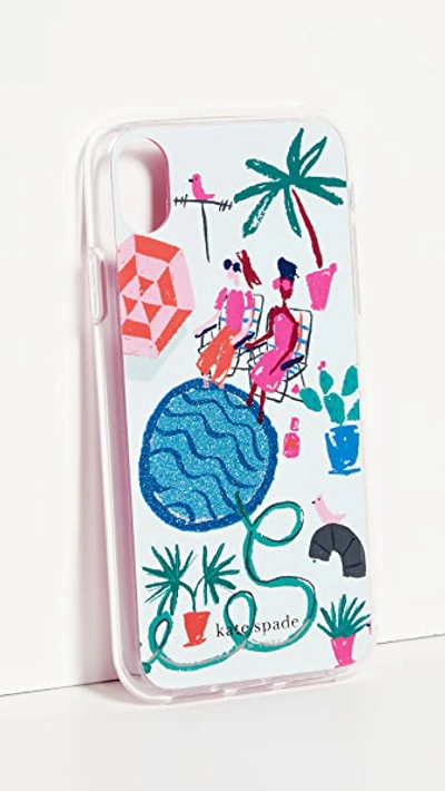 Shop Kate Spade Rooftop Sunning Iphone Case In Multi