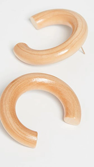 Shop Sophie Monet X Nanushka Curve Earrings In Pine